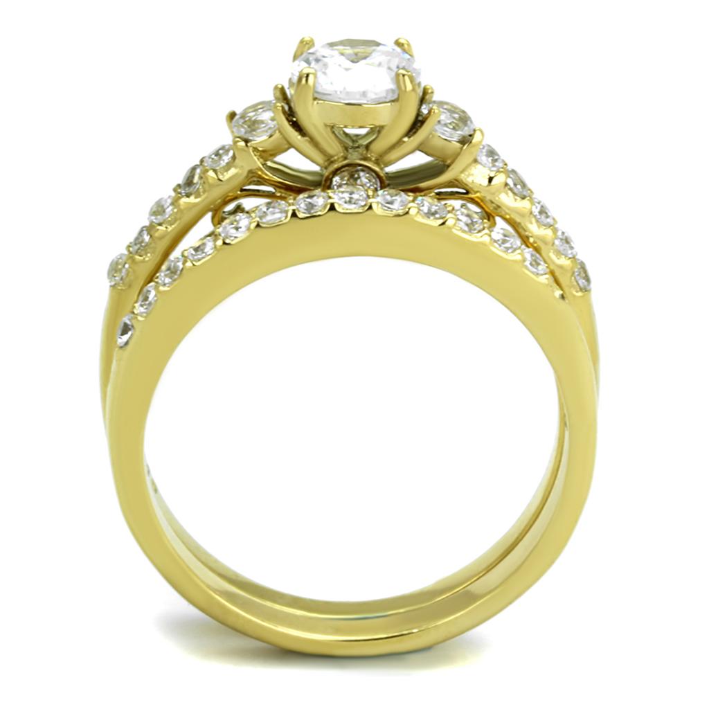 Stainless Steel Cubic Zirconia Rings