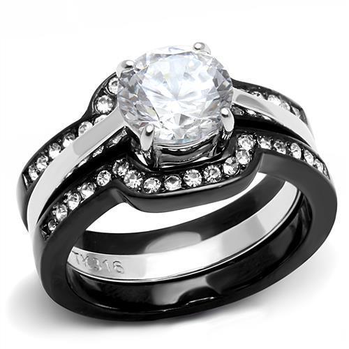 Stainless Steel Cubic Zirconia Ring