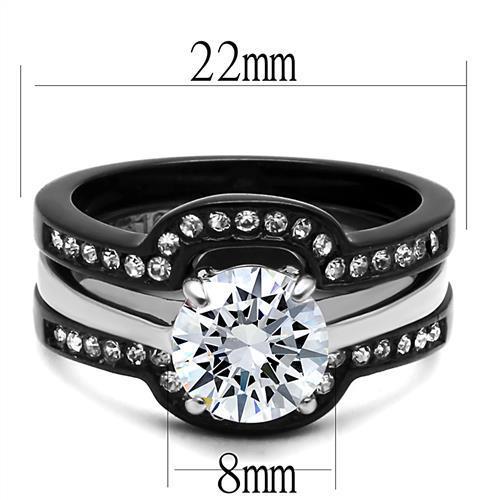 Stainless Steel Cubic Zirconia Ring
