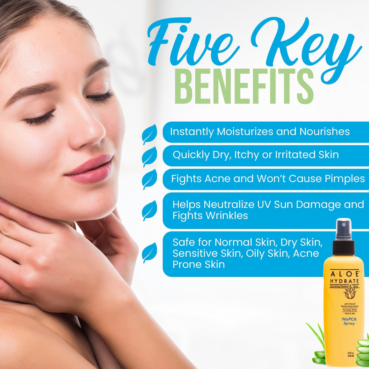 Facial Mist, Rose Water in Aloe vera