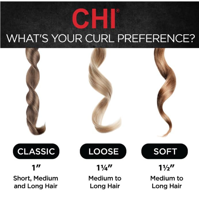 Rotating Curling Iron, Adjustable Preset Heat Settings