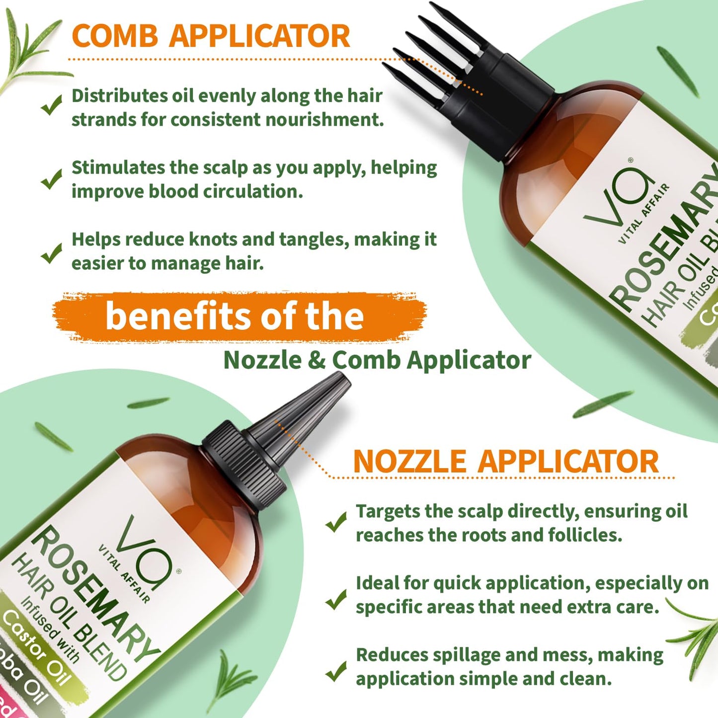 Rosemary Oil For Hair Growth With Castor, Batana, Jojoba Oil-Infused With Biotin