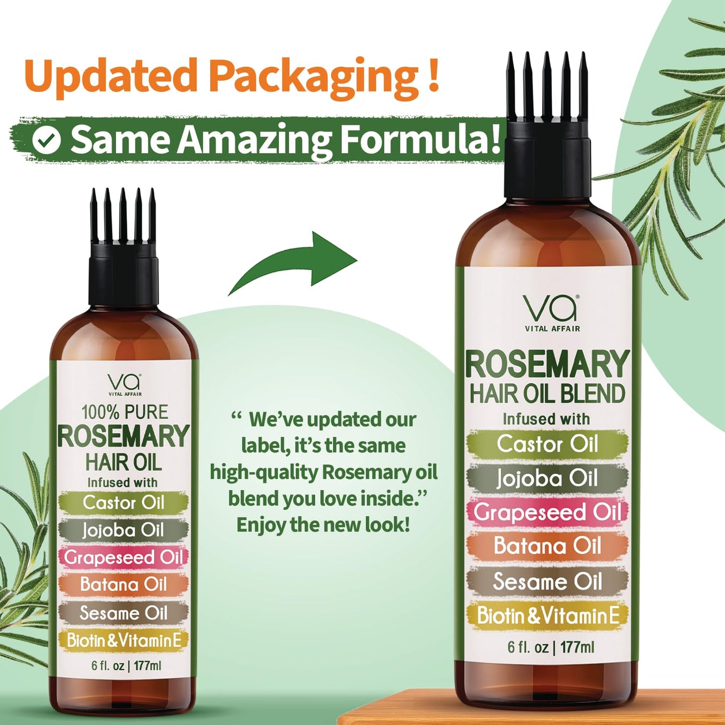 Rosemary Oil For Hair Growth With Castor, Batana, Jojoba Oil-Infused With Biotin