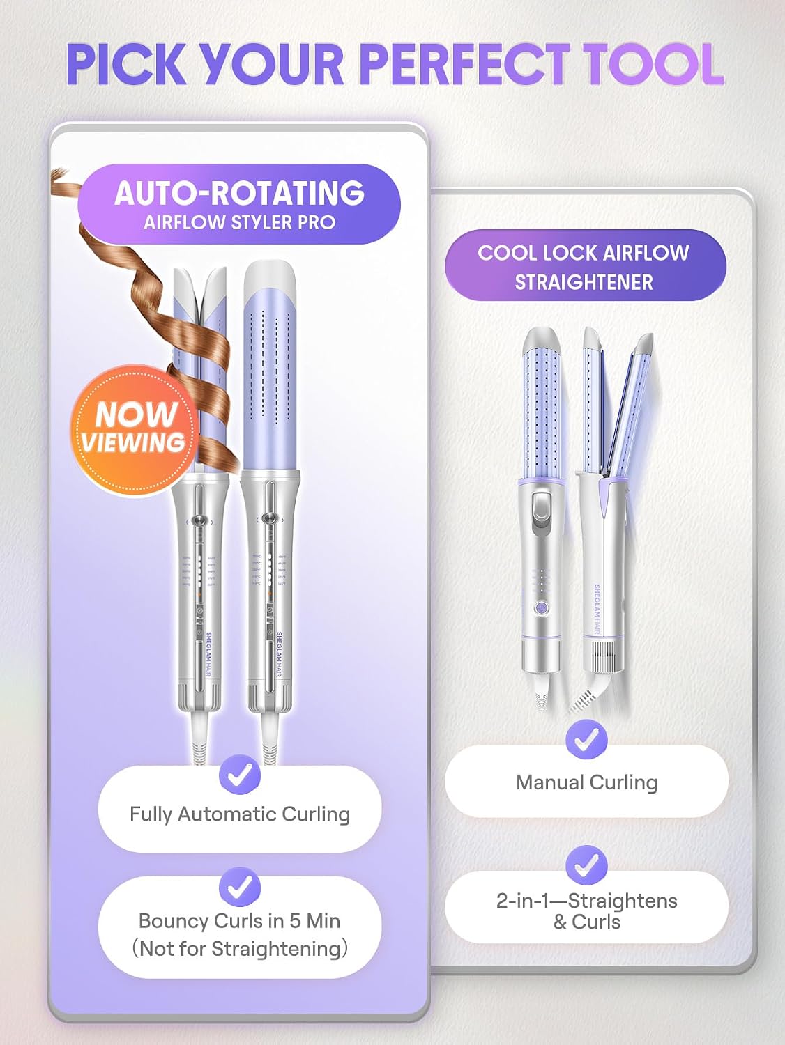 One Touch Airflow Styler Pro1.25 inch Automatic Rotating Curling Iron