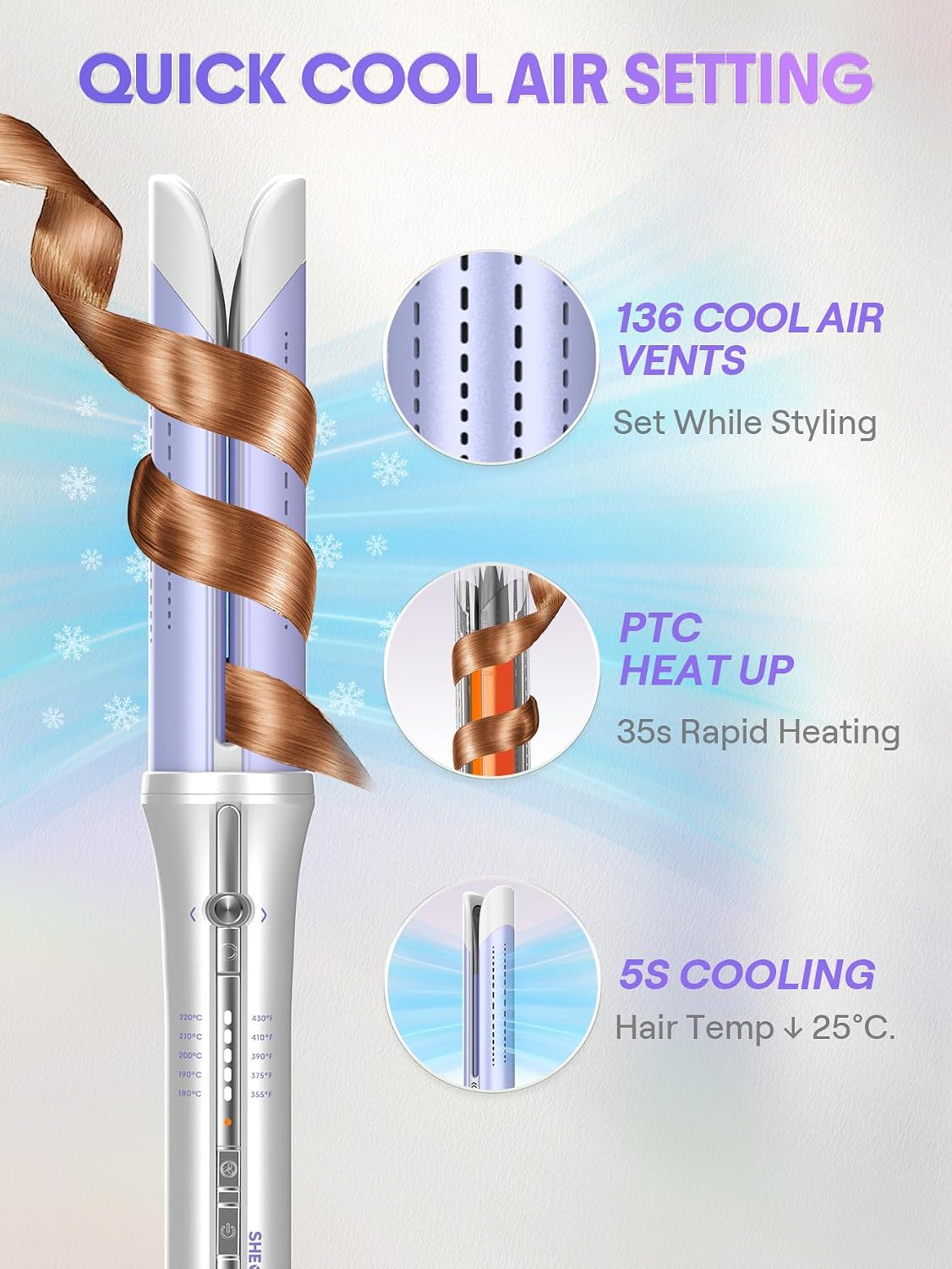 One Touch Airflow Styler Pro1.25 inch Automatic Rotating Curling Iron