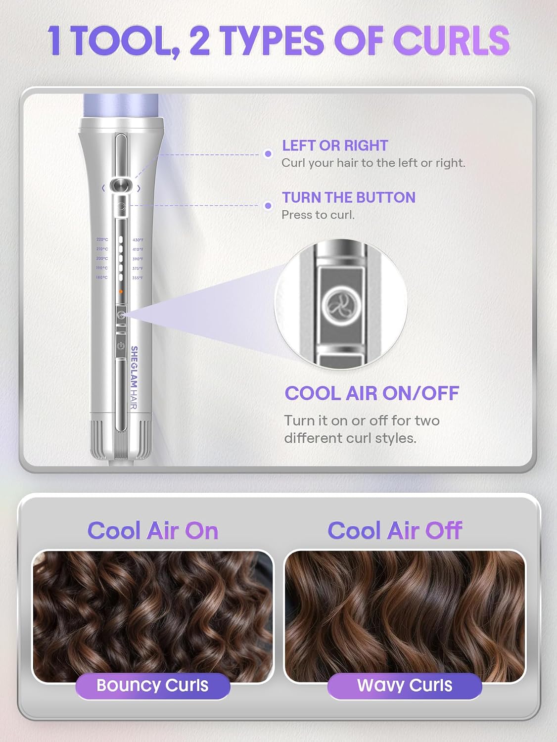 One Touch Airflow Styler Pro1.25 inch Automatic Rotating Curling Iron