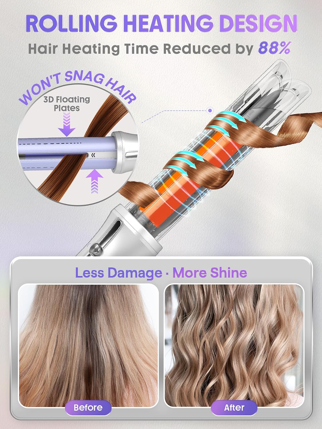 One Touch Airflow Styler Pro1.25 inch Automatic Rotating Curling Iron