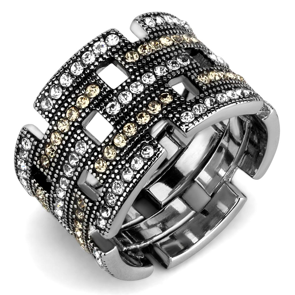 High polished Stainless Steel Ring with Top