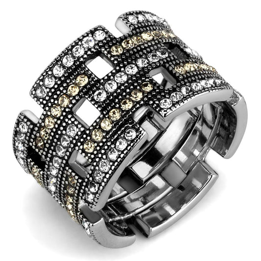 High polished Stainless Steel Ring with Top