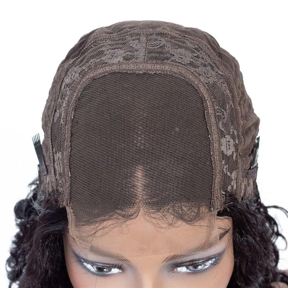 180% Density Jerry Curl 4x4 Short Bob | 13x4 Lace Front Human Hair Wig
